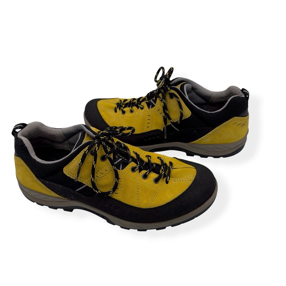 Ecco Yura Receptor Shoes Womens 9.5 US / 40 EU Yellow Black Leather Hiking Trail - Picture 11 of 14